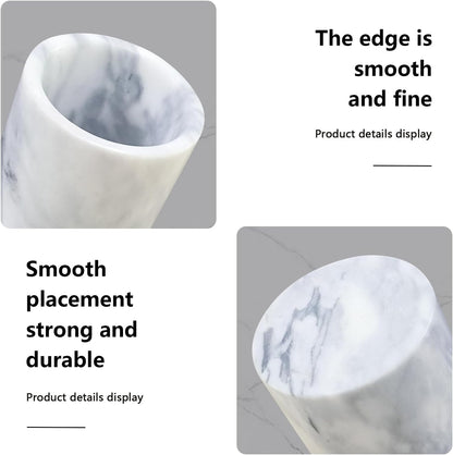 Marble Pencil Pen Holder for Desk,Makeup Brush Holder, Stand for Desk Marble Pattern Pencil Cup for Kids Durable Organizer Ideal Gift for Home, Office(gray).