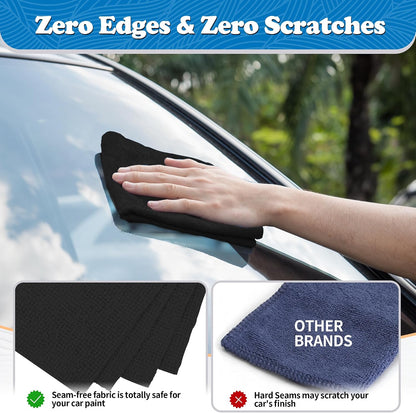 Shop Towels, Pack of 200, Grey Microfiber Cleaning Cloth Bulk, Microfiber Towels for Cars, All-Purpose Absorbent Cleaning Rags, Dust Cloth for Automotive, Mechanic, Garage, 11.5 x 11.5 inch