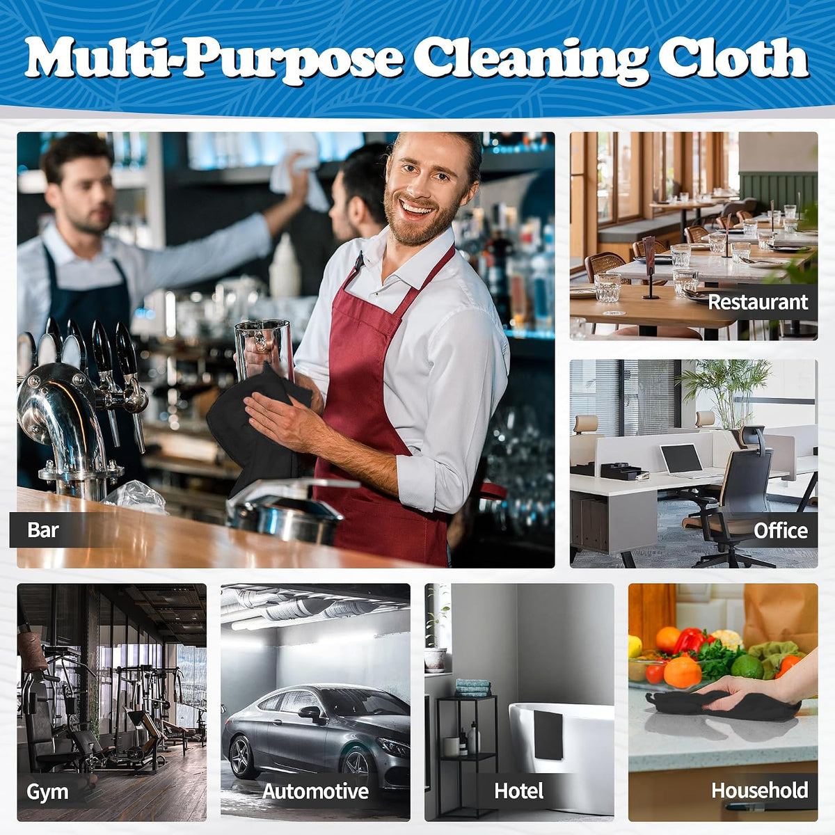 Shop Towels, Pack of 200, Grey Microfiber Cleaning Cloth Bulk, Microfiber Towels for Cars, All-Purpose Absorbent Cleaning Rags, Dust Cloth for Automotive, Mechanic, Garage, 11.5 x 11.5 inch