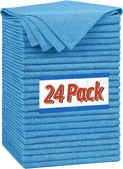 Shop Towels, Pack of 200, Grey Microfiber Cleaning Cloth Bulk, Microfiber Towels for Cars, All-Purpose Absorbent Cleaning Rags, Dust Cloth for Automotive, Mechanic, Garage, 11.5 x 11.5 inch