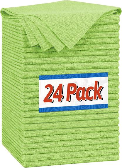 Shop Towels, Pack of 200, Grey Microfiber Cleaning Cloth Bulk, Microfiber Towels for Cars, All-Purpose Absorbent Cleaning Rags, Dust Cloth for Automotive, Mechanic, Garage, 11.5 x 11.5 inch