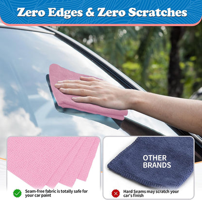 Shop Towels, Pack of 200, Grey Microfiber Cleaning Cloth Bulk, Microfiber Towels for Cars, All-Purpose Absorbent Cleaning Rags, Dust Cloth for Automotive, Mechanic, Garage, 11.5 x 11.5 inch