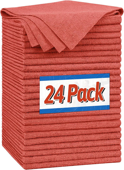 Shop Towels, Pack of 200, Grey Microfiber Cleaning Cloth Bulk, Microfiber Towels for Cars, All-Purpose Absorbent Cleaning Rags, Dust Cloth for Automotive, Mechanic, Garage, 11.5 x 11.5 inch
