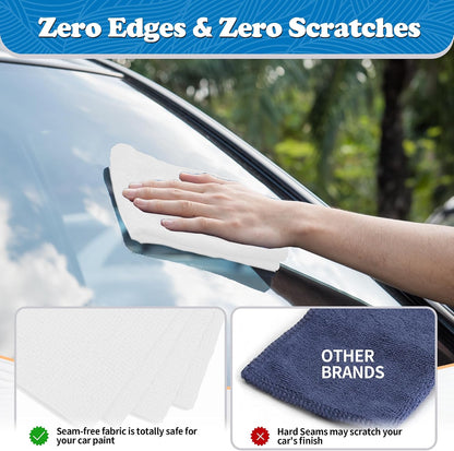 Shop Towels, Pack of 200, Grey Microfiber Cleaning Cloth Bulk, Microfiber Towels for Cars, All-Purpose Absorbent Cleaning Rags, Dust Cloth for Automotive, Mechanic, Garage, 11.5 x 11.5 inch