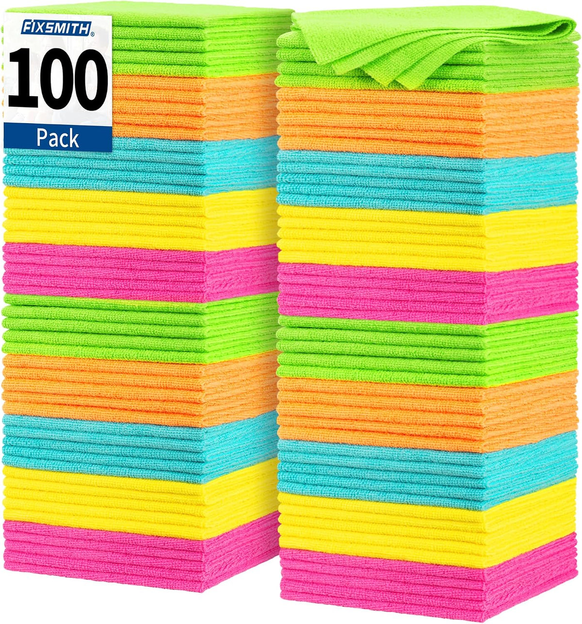 Shop Towels, Pack of 200, Grey Microfiber Cleaning Cloth Bulk, Microfiber Towels for Cars, All-Purpose Absorbent Cleaning Rags, Dust Cloth for Automotive, Mechanic, Garage, 11.5 x 11.5 inch