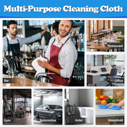Shop Towels, Pack of 200, Grey Microfiber Cleaning Cloth Bulk, Microfiber Towels for Cars, All-Purpose Absorbent Cleaning Rags, Dust Cloth for Automotive, Mechanic, Garage, 11.5 x 11.5 inch