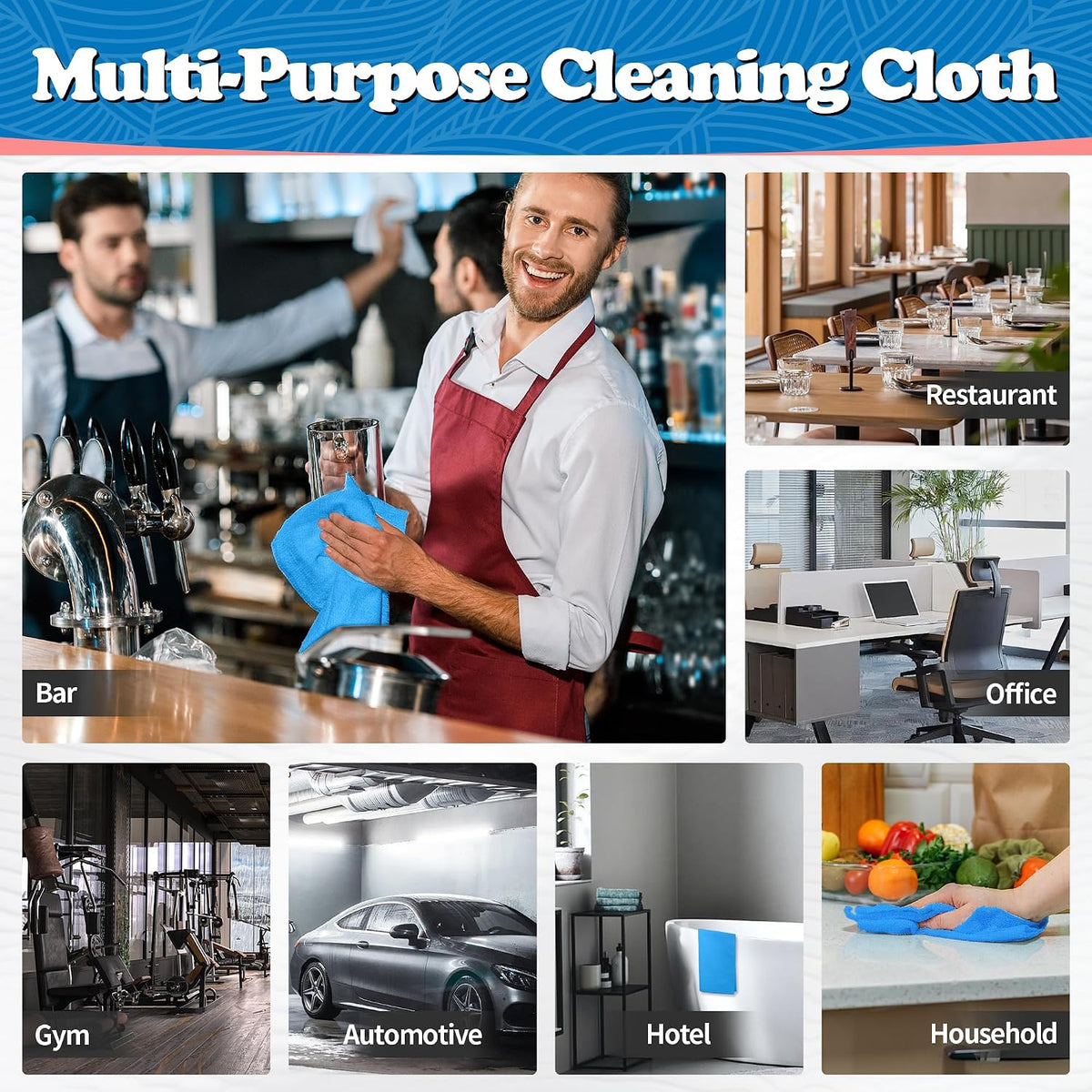 Shop Towels, Pack of 200, Grey Microfiber Cleaning Cloth Bulk, Microfiber Towels for Cars, All-Purpose Absorbent Cleaning Rags, Dust Cloth for Automotive, Mechanic, Garage, 11.5 x 11.5 inch