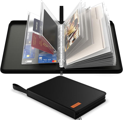 Important Document Organizer Binder with Pocket, Fireproof, Water-Resistant