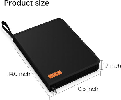 Important Document Organizer Binder with Pocket, Fireproof, Water-Resistant