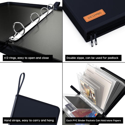 Important Document Organizer Binder with Pocket, Fireproof, Water-Resistant