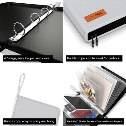 Important Document Organizer Binder with Pocket, Fireproof, Water-Resistant
