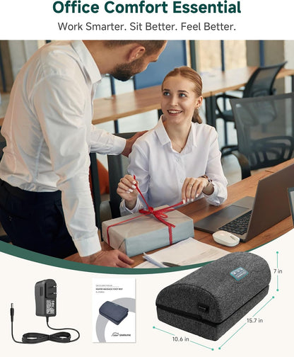 Heated Foot Rest Under Desk, Adjustable Height Foot Stool with Heat