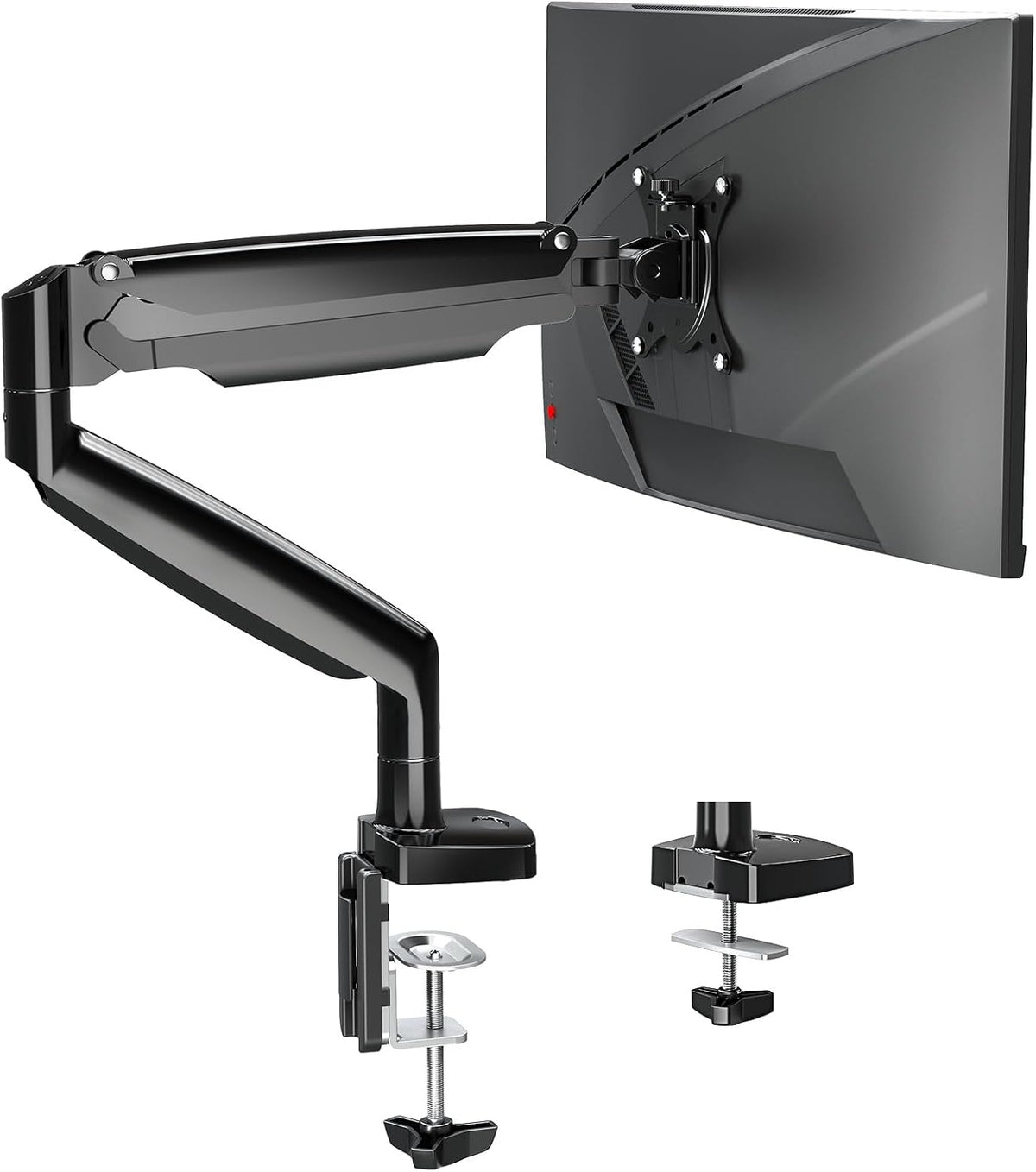 Stable Vertical Dual Monitor Stand, Stacked Monitor Mount for 2 Screens Up to 32 inch, Full Motion Monitor Desk Mount with Swivel, Tilt, Rotation, Holds 17.6 lbs Each, Max VESA 100x100mm