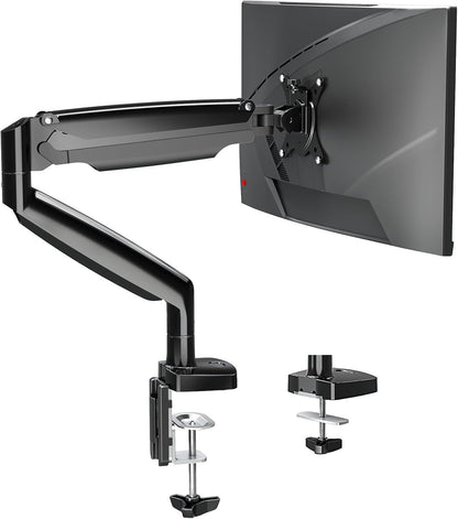 Stable Vertical Dual Monitor Stand, Stacked Monitor Mount for 2 Screens Up to 32 inch, Full Motion Monitor Desk Mount with Swivel, Tilt, Rotation, Holds 17.6 lbs Each, Max VESA 100x100mm
