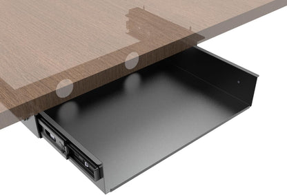13 inch Under Desk Slide Out Storage Shelf with Cable Managment