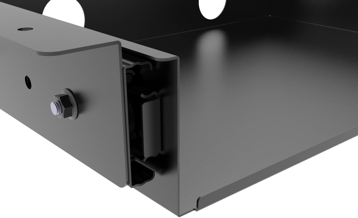 13 inch Under Desk Slide Out Storage Shelf with Cable Managment