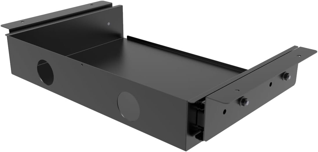 13 inch Under Desk Slide Out Storage Shelf with Cable Managment