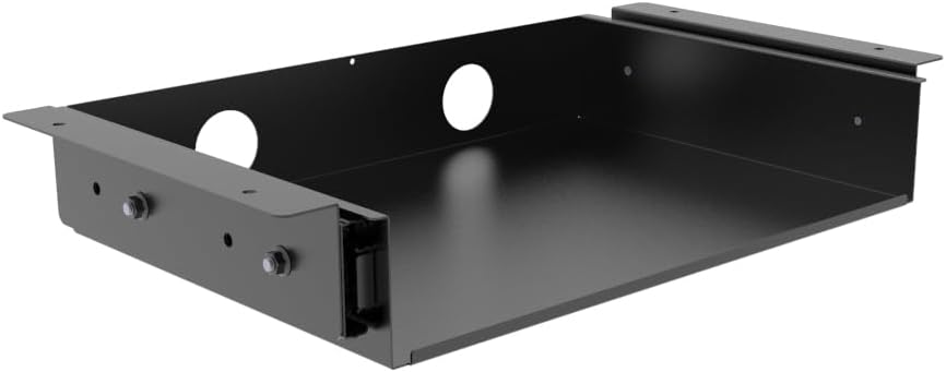 13 inch Under Desk Slide Out Storage Shelf with Cable Managment