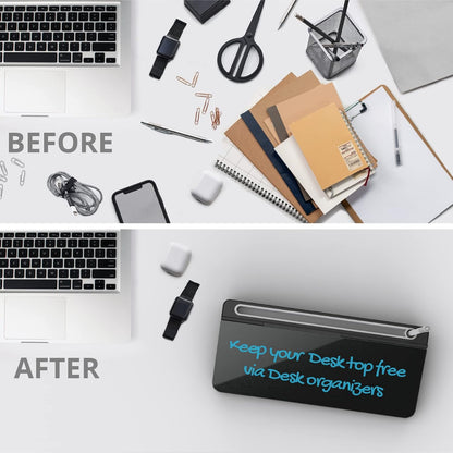 Glass Desktop Keyboard Whiteboard Set, Black