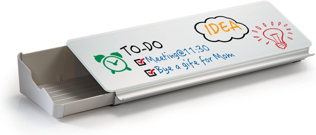 Glass Desktop Keyboard Whiteboard Set, Black
