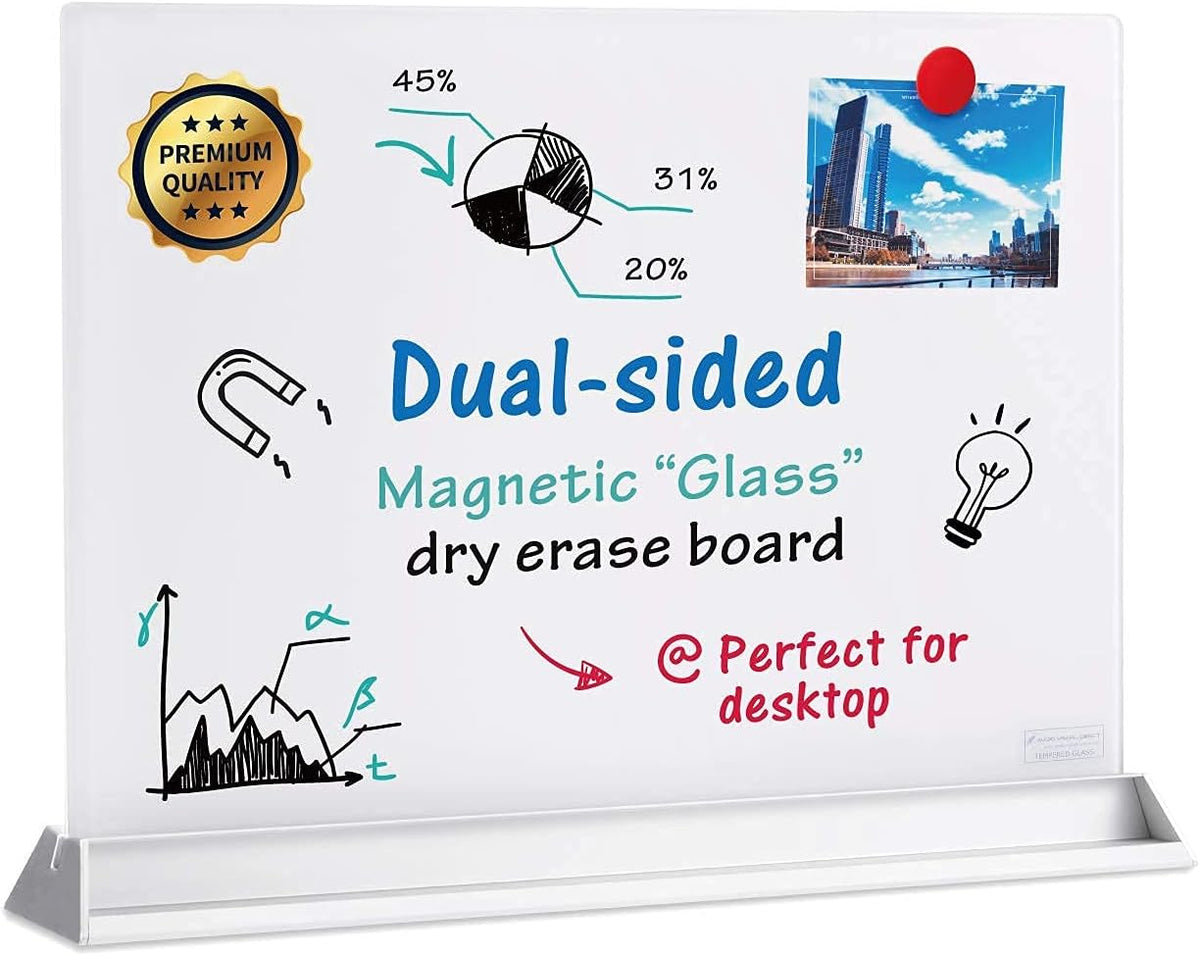 Glass Desktop Keyboard Whiteboard Set, Black