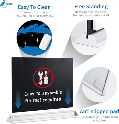 Glass Desktop Keyboard Whiteboard Set, Black