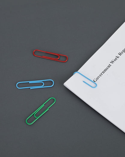 PAPERPAL Paperclips for Office School & Personal Use, #1 Nonskid Paper Clip (1-2/7"), 600 Medium Paper Clips (6 Boxes of 100 Each), Silver
