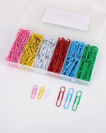 PAPERPAL Paperclips for Office School & Personal Use, #1 Nonskid Paper Clip (1-2/7"), 600 Medium Paper Clips (6 Boxes of 100 Each), Silver