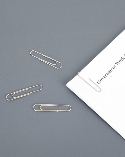 PAPERPAL Paperclips for Office School & Personal Use, #1 Nonskid Paper Clip (1-2/7"), 600 Medium Paper Clips (6 Boxes of 100 Each), Silver