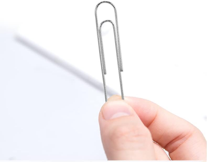 PAPERPAL Paperclips for Office School & Personal Use, #1 Nonskid Paper Clip (1-2/7"), 600 Medium Paper Clips (6 Boxes of 100 Each), Silver