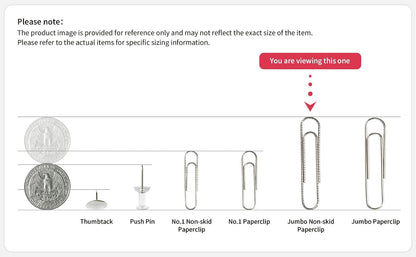 PAPERPAL Paperclips for Office School & Personal Use, #1 Nonskid Paper Clip (1-2/7"), 600 Medium Paper Clips (6 Boxes of 100 Each), Silver