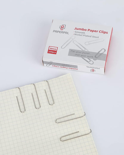 PAPERPAL Paperclips for Office School & Personal Use, #1 Nonskid Paper Clip (1-2/7"), 600 Medium Paper Clips (6 Boxes of 100 Each), Silver