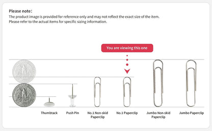 PAPERPAL Paperclips for Office School & Personal Use, #1 Nonskid Paper Clip (1-2/7"), 600 Medium Paper Clips (6 Boxes of 100 Each), Silver