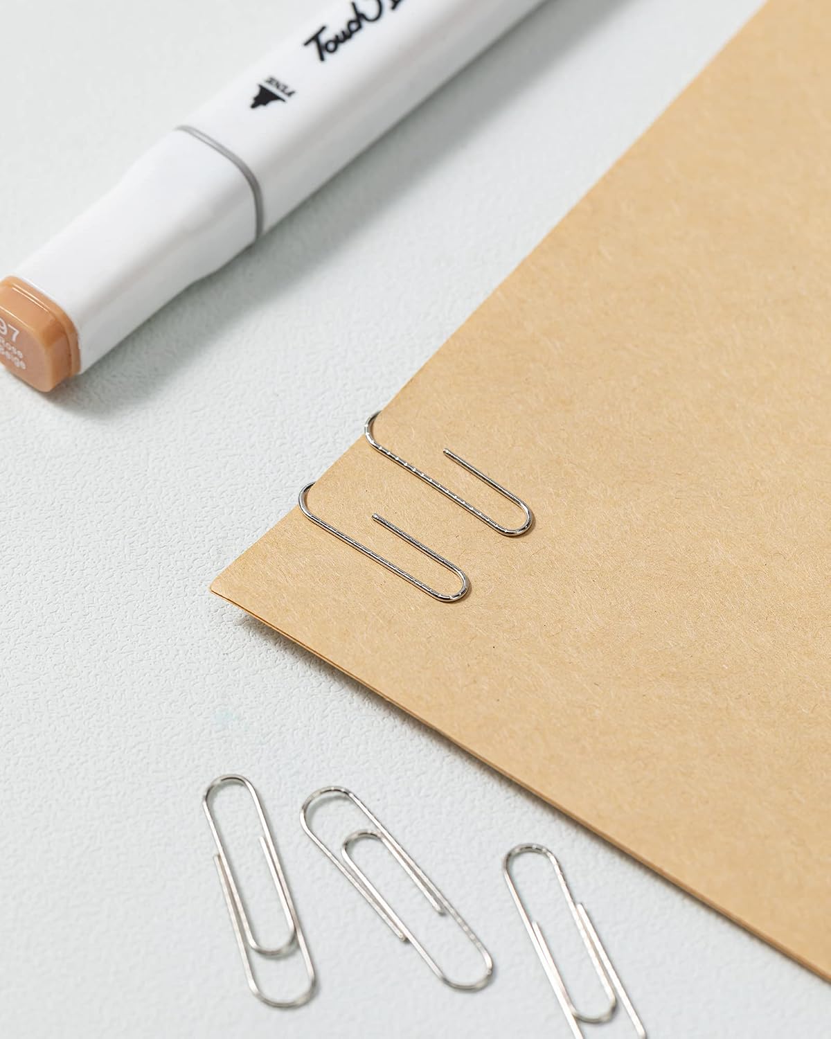 PAPERPAL Paperclips for Office School & Personal Use, #1 Nonskid Paper Clip (1-2/7"), 600 Medium Paper Clips (6 Boxes of 100 Each), Silver