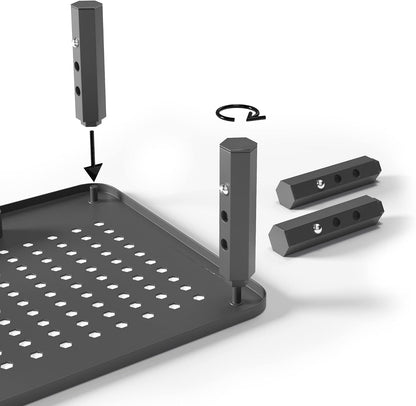 Back Saver Monitor Stand for Desk - 2 Pack Monitor Riser - Anti-Skid HD Hexagonal Steel Computer Stand - Free Cable Ties - Mesh Metal Computer Item Stand - Printer & iMac