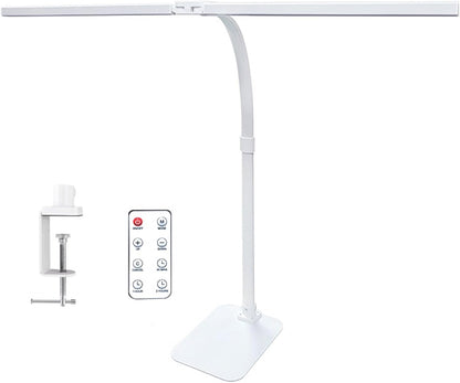LED Desk Lamp with Clamp, Dual Head Monitor Light, Remote
