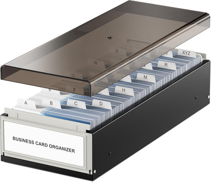 Business Card Holder for Desk, Capacity: 800 Cards (3.5” x 2.2”)