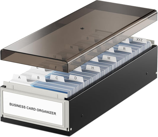 Business Card Holder for Desk, Capacity: 800 Cards (3.5” x 2.2”)
