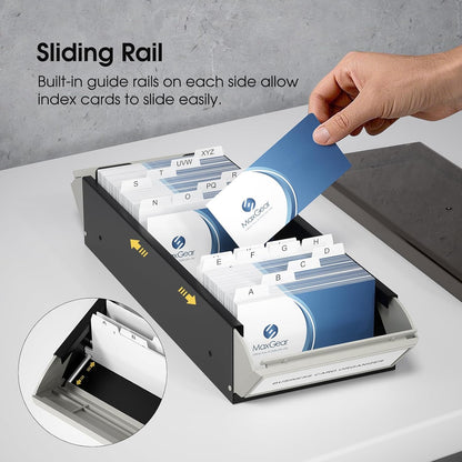 Business Card Holder for Desk, Capacity: 800 Cards (3.5” x 2.2”)