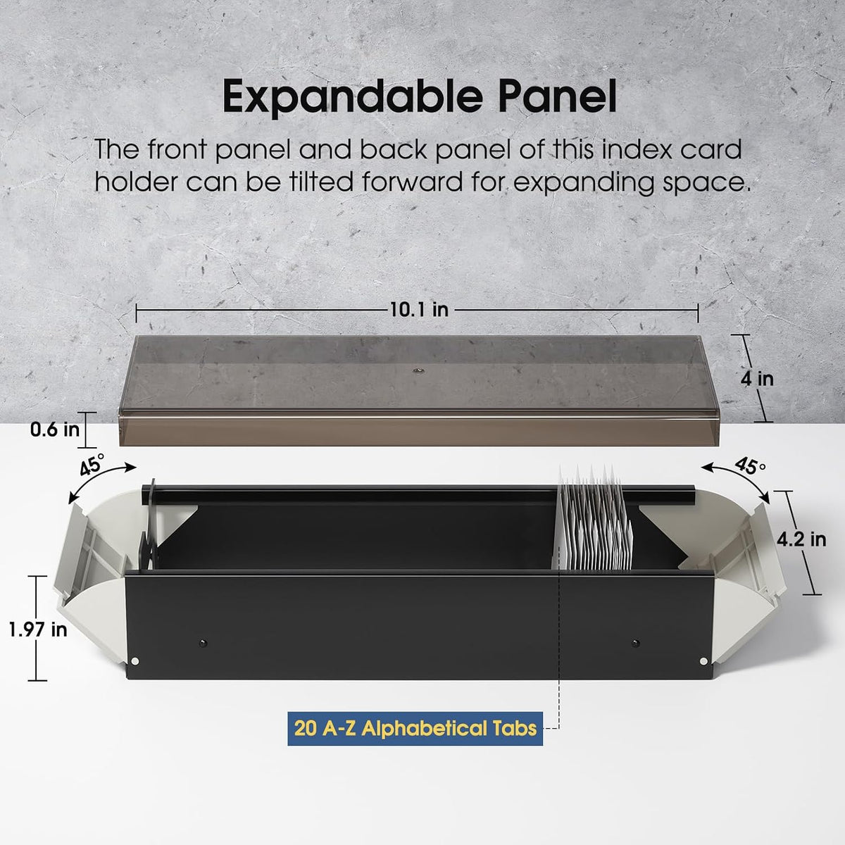 Business Card Holder for Desk, Capacity: 800 Cards (3.5” x 2.2”)