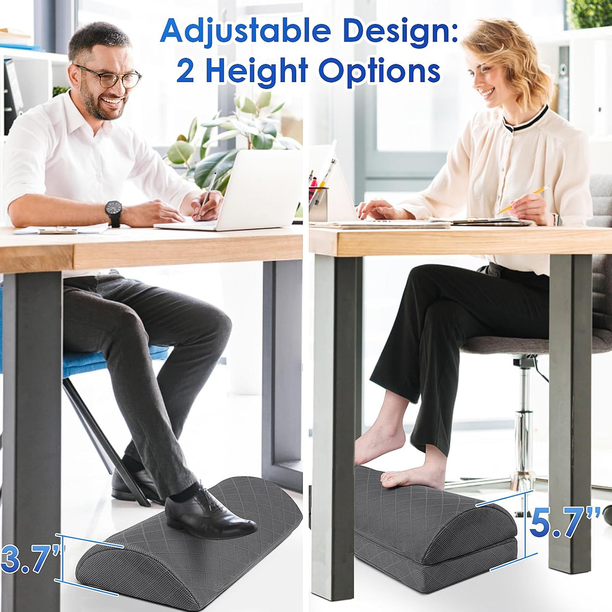 Foot Rest for Under Desk at Work, Grey