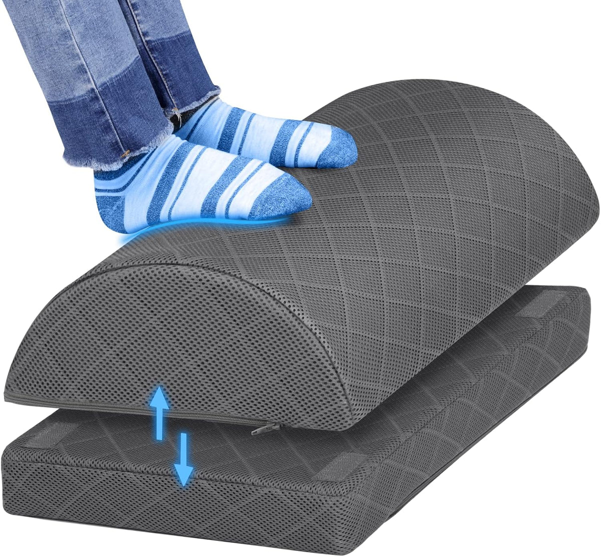 Foot Rest for Under Desk at Work, Grey