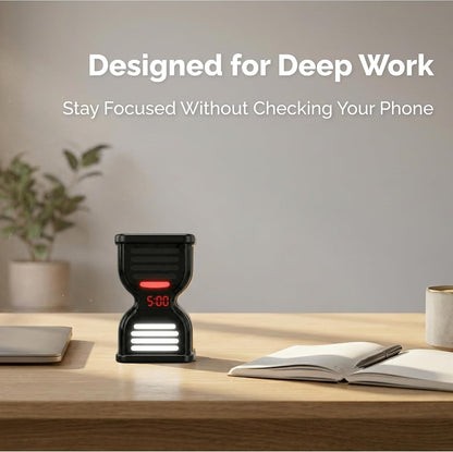 Pomodoro Timer for Productivity, Visual Countdown with Light Flow, Flip Timer 25/5 min, Custom Countdown Count-up, USB-C Rechargeable, Silent, Study for Kids Students ADHD Gift Work Classroom Office