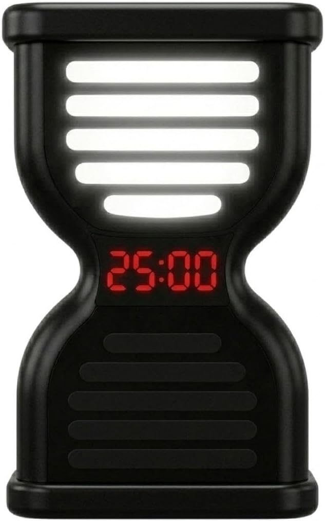 Pomodoro Timer for Productivity, Visual Countdown with Light Flow, Flip Timer 25/5 min, Custom Countdown Count-up, USB-C Rechargeable, Silent, Study for Kids Students ADHD Gift Work Classroom Office