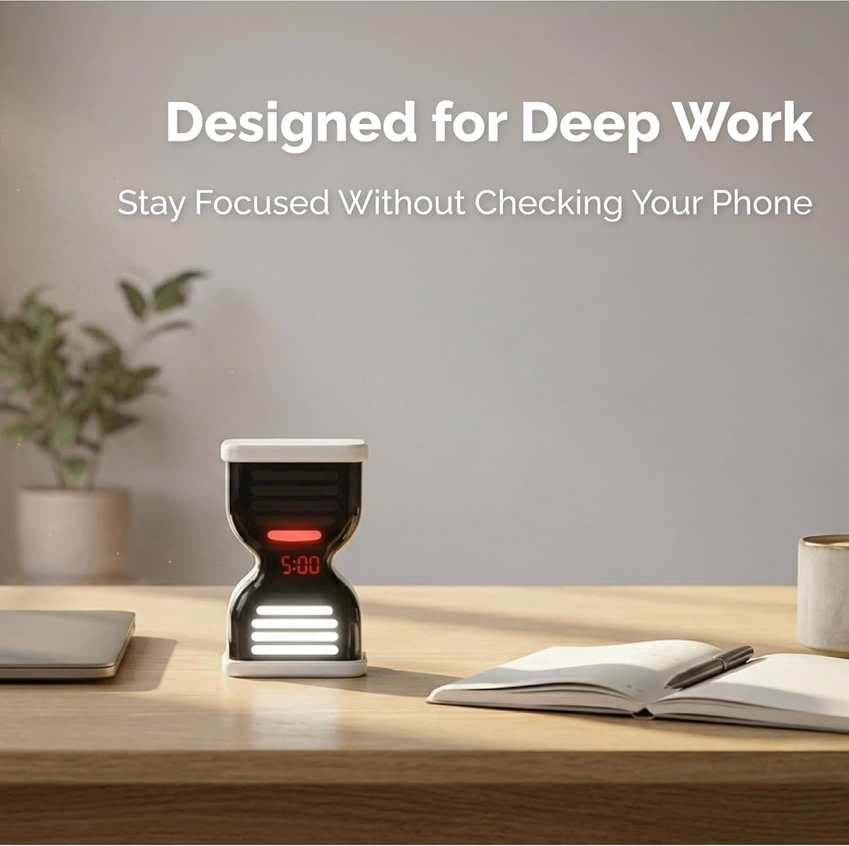 Pomodoro Timer for Productivity, Visual Countdown with Light Flow, Flip Timer 25/5 min, Custom Countdown Count-up, USB-C Rechargeable, Silent, Study for Kids Students ADHD Gift Work Classroom Office