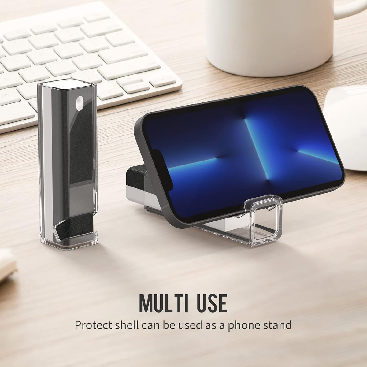 Screen Cleaner Spray with Phone Stand Case & Microfiber