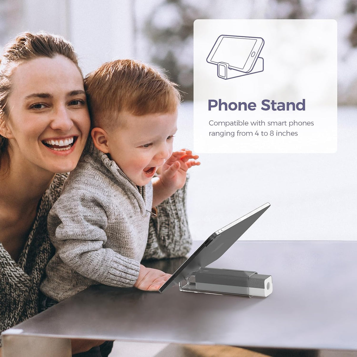 Screen Cleaner Spray with Phone Stand Case & Microfiber