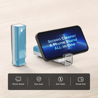 Screen Cleaner Spray with Phone Stand Case & Microfiber