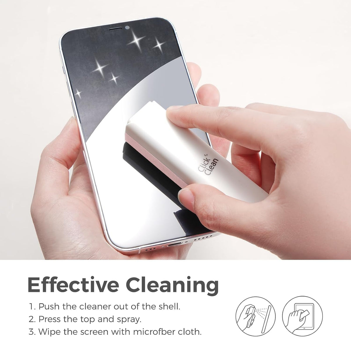 Screen Cleaner Spray with Phone Stand Case & Microfiber