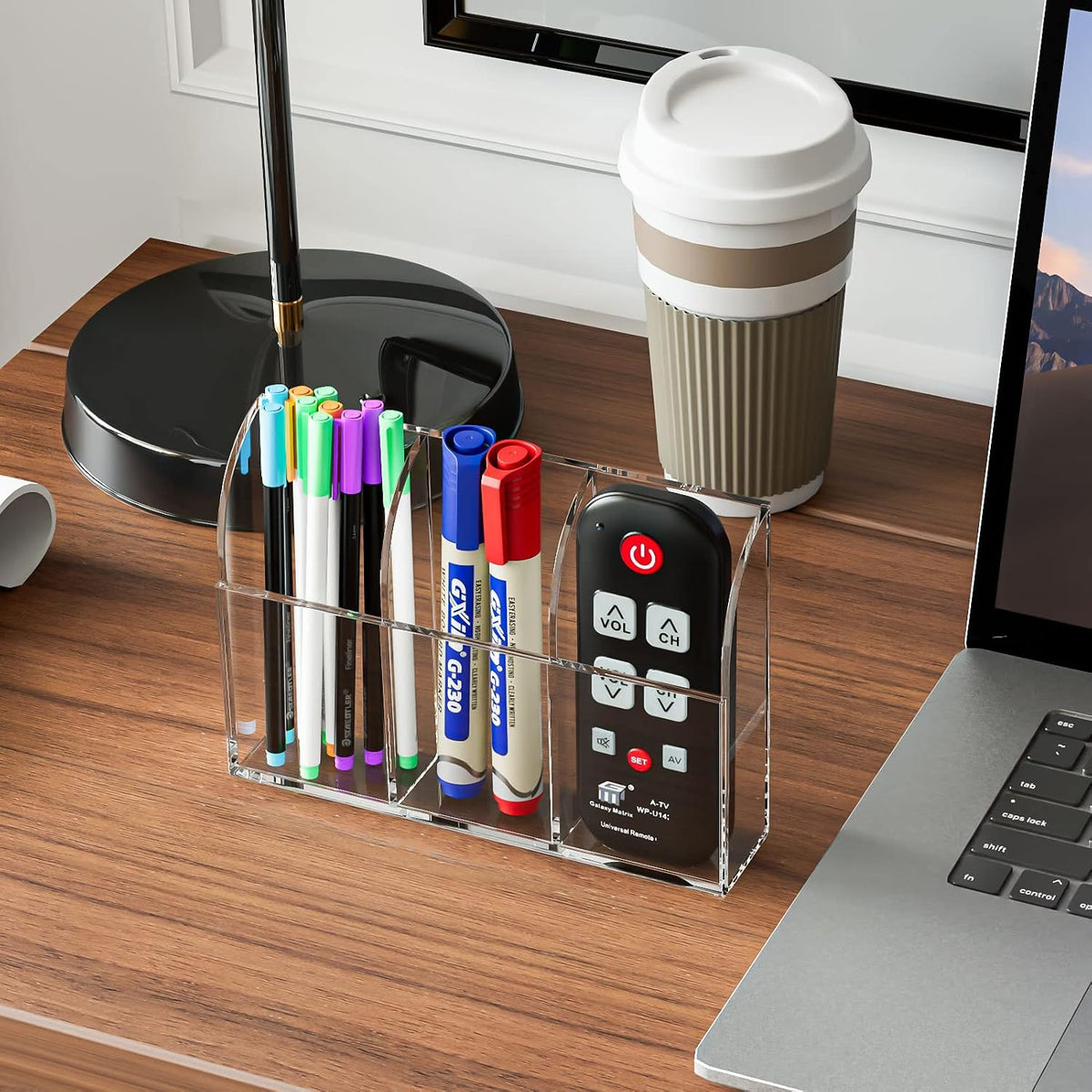 Pen Holder for Desk,Mesh Metal, Non-Slip EVA Pad, 3.7’’ Tall